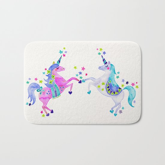 Pastel Unicorns Bath Mat
