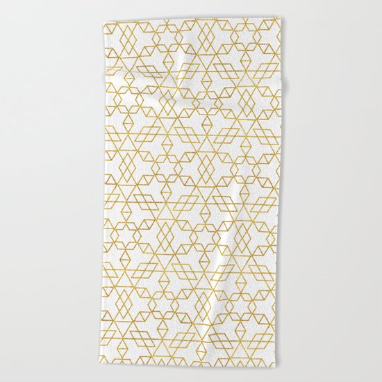 Art Deco Gold #society6 #decor #buyart Beach Towel
