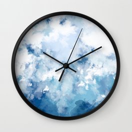 Watercolor Cloud Art Wall Clock