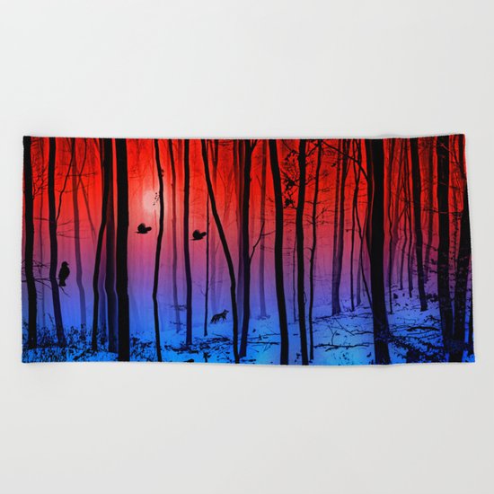 Mystical forest Beach Towel