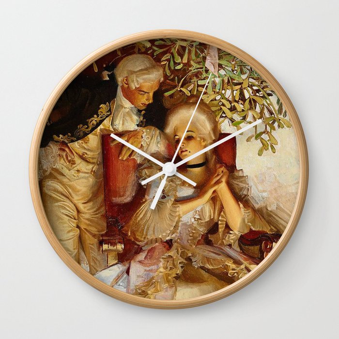 French Renaissance couple Wall Clock