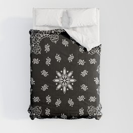 black and white bandana pattern Comforter