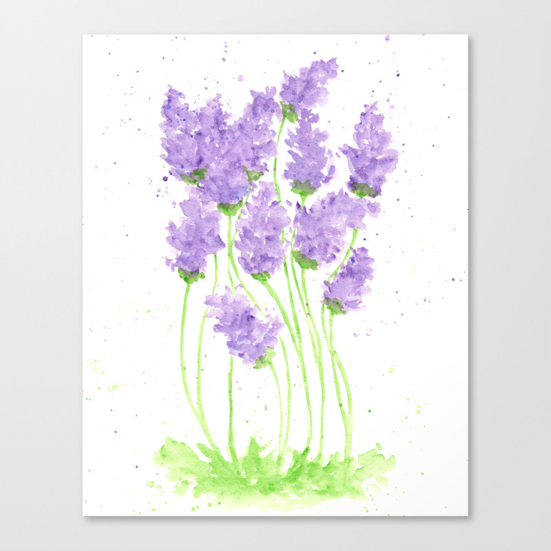 watercolor purple orchids