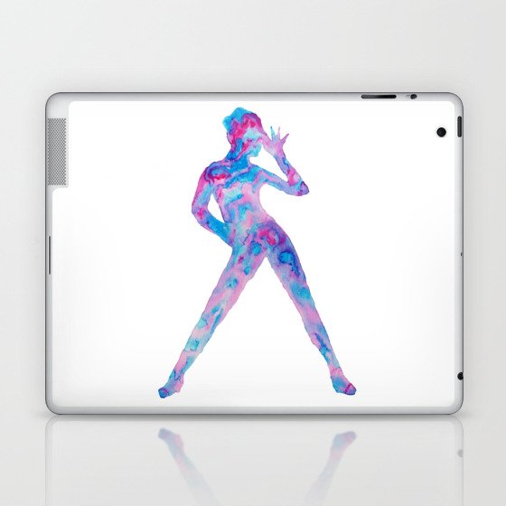 Jazz dance art print watercolor Laptop & iPad Skin