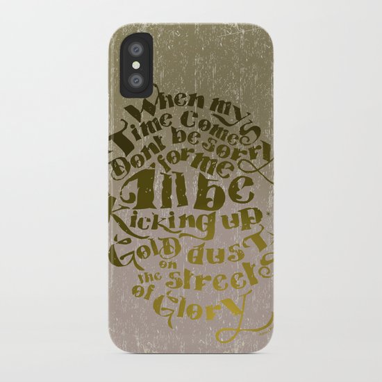 Kicking up gold dust on the streets of glory iPhone Case