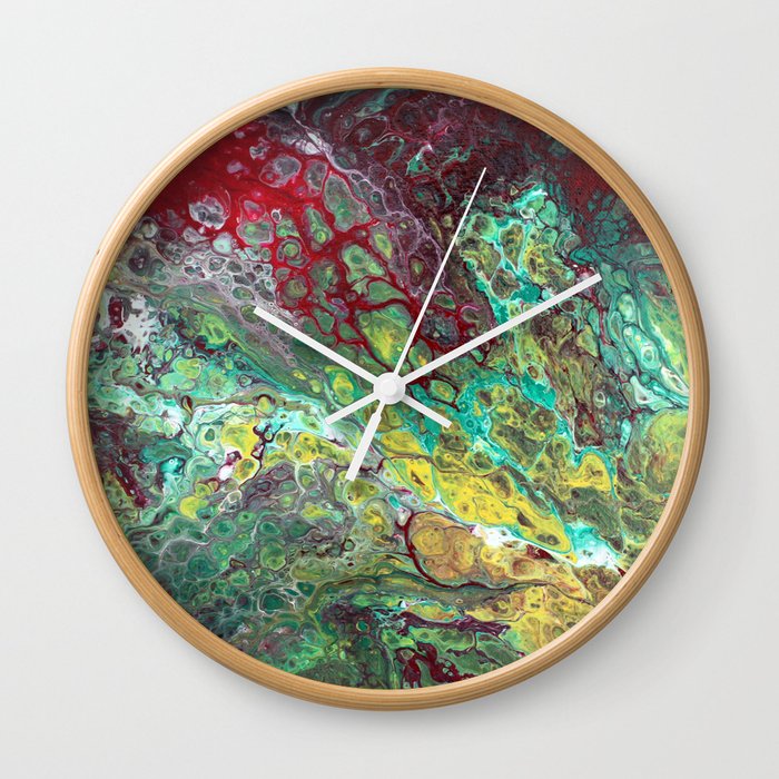 Tears Of Jamila 12 X 12 Acrylic On Canvas Wall Clock By Kiwitree Society6