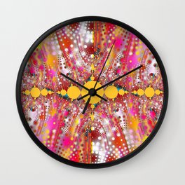 Multidimensional field of dots, Fractal artwork Wall Clock