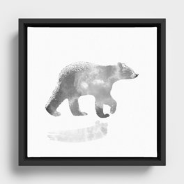 graphic bear III Framed Canvas