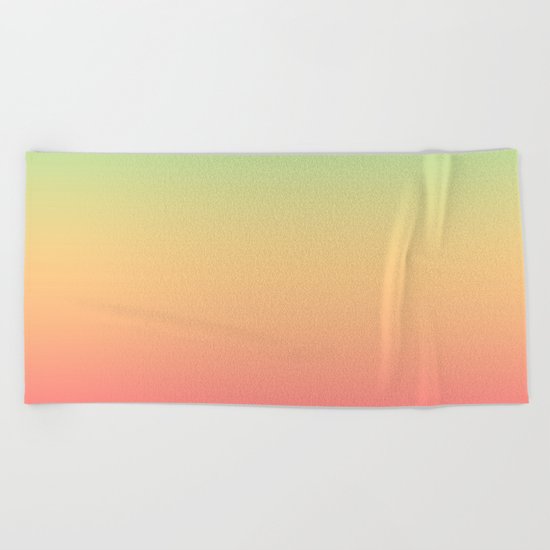 Ombre gradient digital illustration pink, blue, orange colors Beach Towel