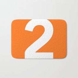 Number 2 (White & Orange) Bath Mat