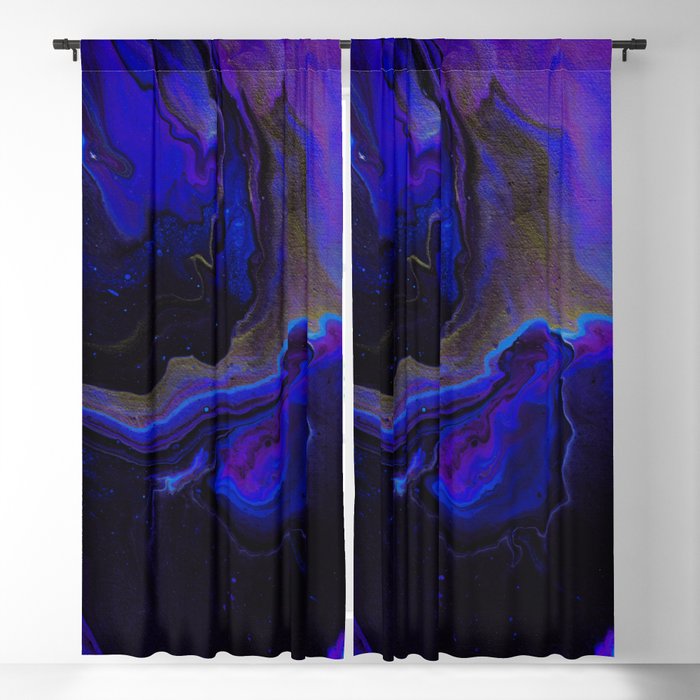 Dark Purple Blue Galaxy - Midnight Shades Blackout Curtain