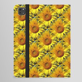 Summer Of Sunflowers Artistic Style Pattern iPad Folio Case