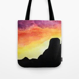 Silhouette Sunset Tote Bag