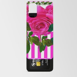 ABSTRACT FUCHSIA PINK GARDEN ROSE PATTERN Android Card Case