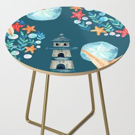 Lighthouse And Starfish Side Table