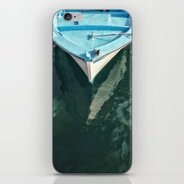 The Harbour Series - Blue Boat iPhone Skin