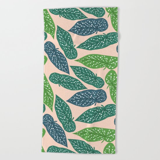 Begonia Maculata Beach Towel