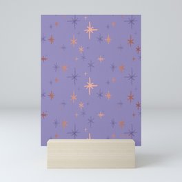 Stars Pattern - Rose Gold Palette Mini Art Print