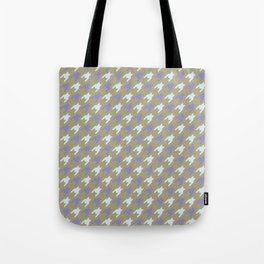 Simple Houndstooth Pattern (Very Peri \ Pastel Blue \ Muted Green BG) Tote Bag