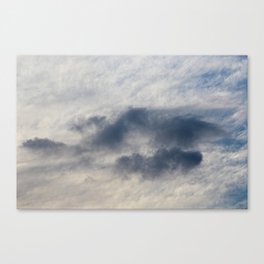 White and Black Clouds Cloudscape Skyscape Canvas Print