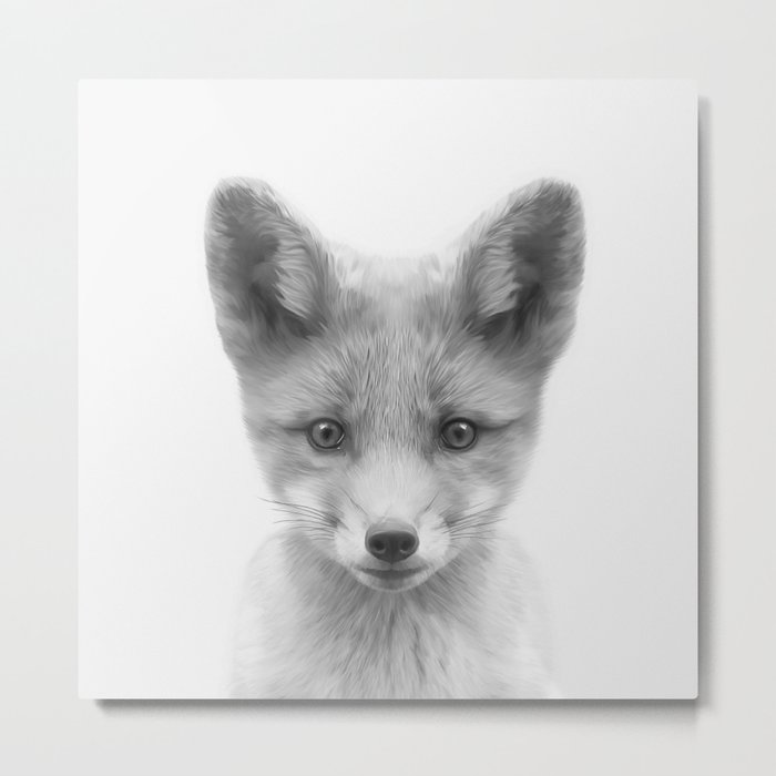 Baby Fox Metal Print