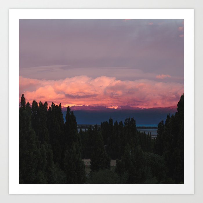 Argentina Photography - Pink Sunset Over The Argentine Forest Art Print
