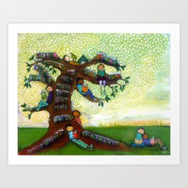 Tree of Books Art Print