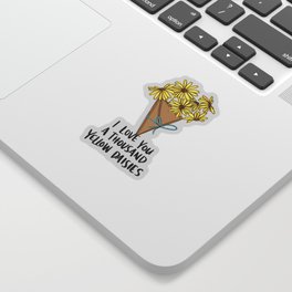 A Thousand Yellow Daisies Sticker