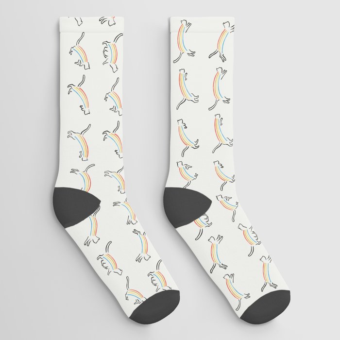 Rainbow Cat Socks