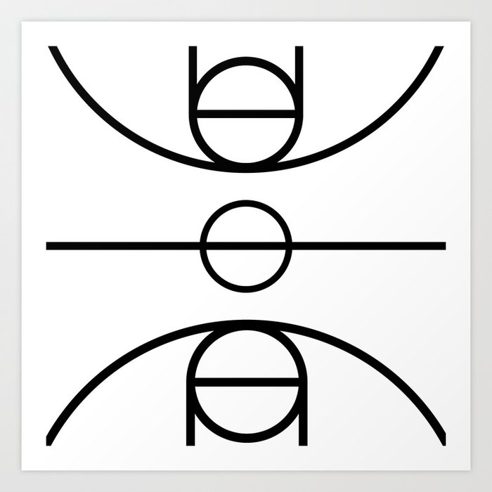 Basketball Court Art Print By Jouskacreate Society6