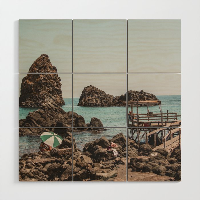 Life is a beach, italian coastal photography and poster Wood Wall Art