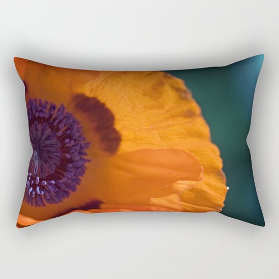 Orange Poppy Rectangular Pillow