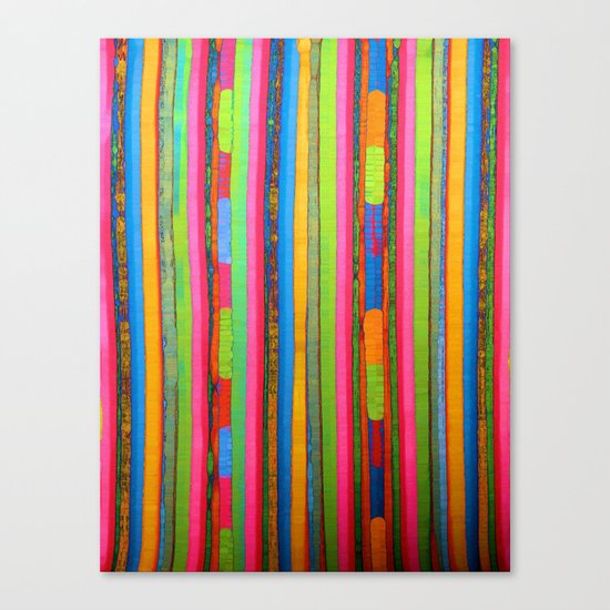Colorful Funky Stripe Canvas Print