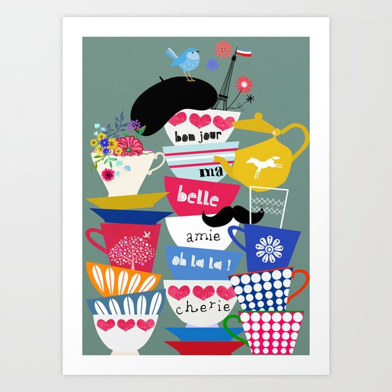 bon jour Art Print
