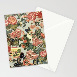 Chinese Dragon Vintage Floral Pattern Stationery Card