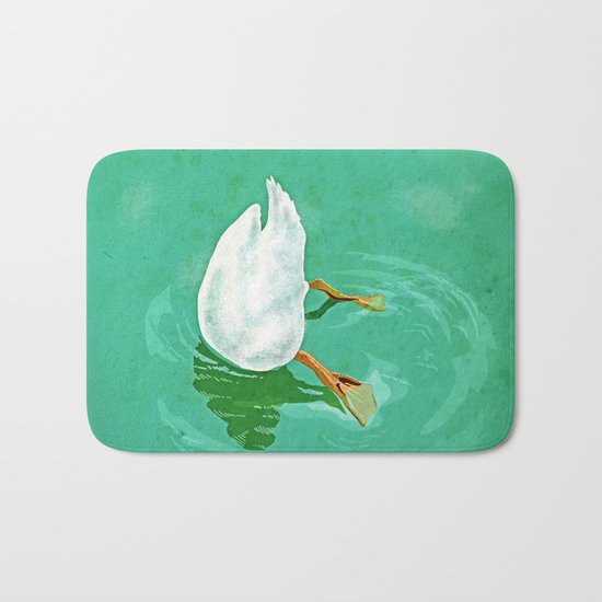 Duck diving Bath Mat