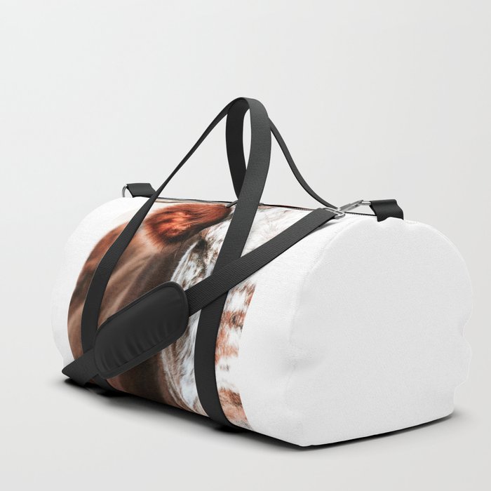Close Up Longhorn on the Highland Duffle Bag by Only HYOUMAN Art