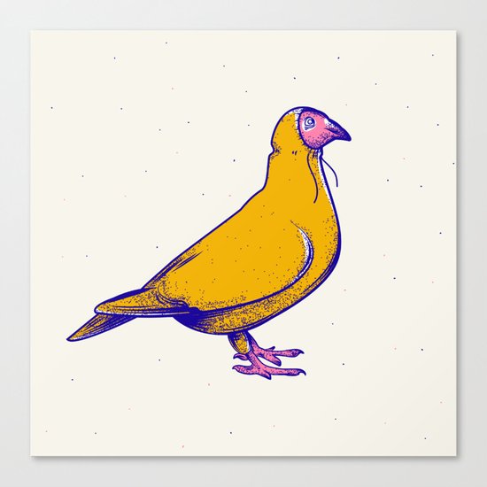 Pigeon in hoodie Canvas Print
