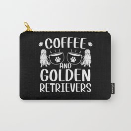 Coffee And Golden Retrievers Dog Lover Caffeine Carry-All Pouch