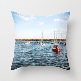 Sailboats on the Lake | Lake Harriet Minnesota | Travel Photography Throw Pillow