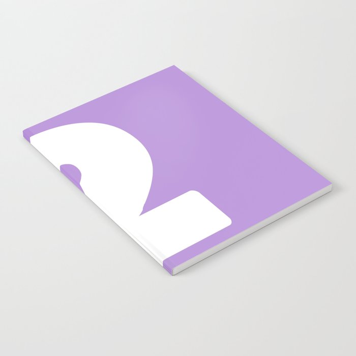 2 (White & Lavender Number) Notebook