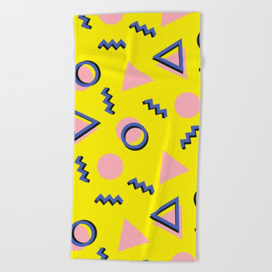 Memphis pattern 62 Beach Towel