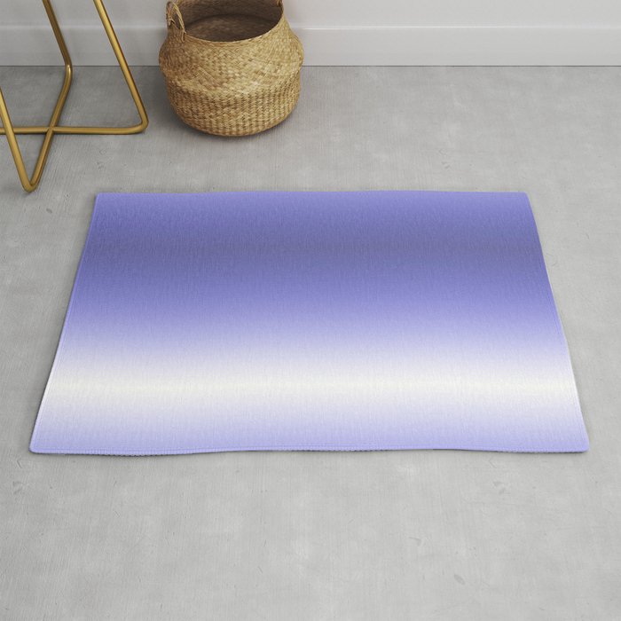 Periwinkle Blue Gradient Color Background-Ombre Pattern Rug