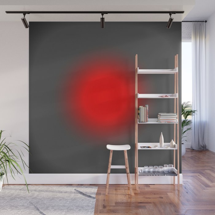 Red & Gray Focus Wall Mural
