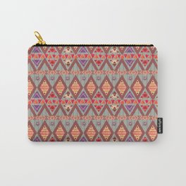 Winter Marsala Tribal Design Carry-All Pouch