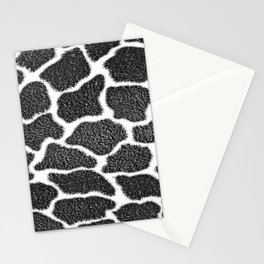 Silver and black giraffe skin Stationery Card