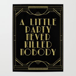 A little party - black glitz Poster