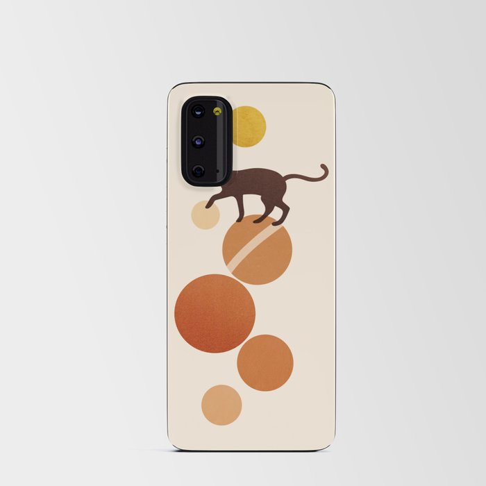 Abstraction_CAT_PLANET_GALAXY_WORLD_CIRCLE_POP_ART_0406A Android Card Case