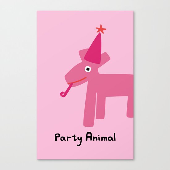 Party Animal-Pink Canvas Print