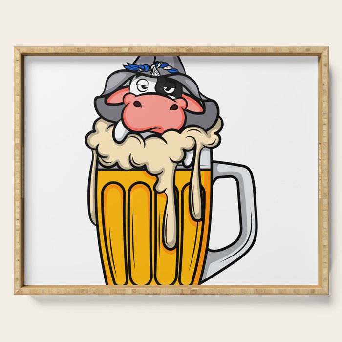 Farm Animals Drink Beer Cow Pig Chicken And Beer For Farmers Serving